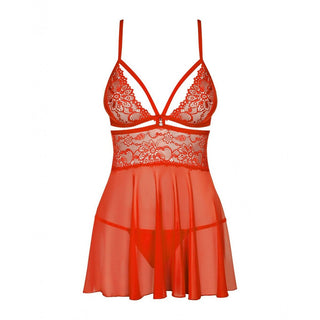 Babydoll Obsessive 838-BAB-3 Red L/XL-2