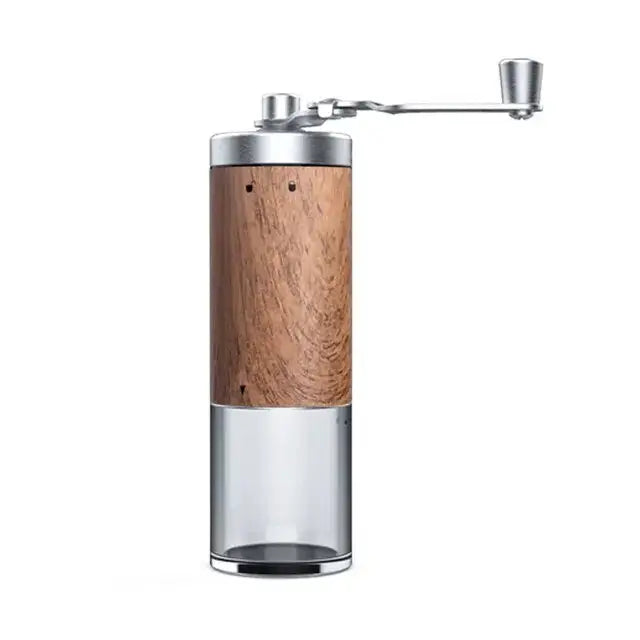 Coffee Manual Hand Grinder Portable Wood Grain Stainless Steel-5