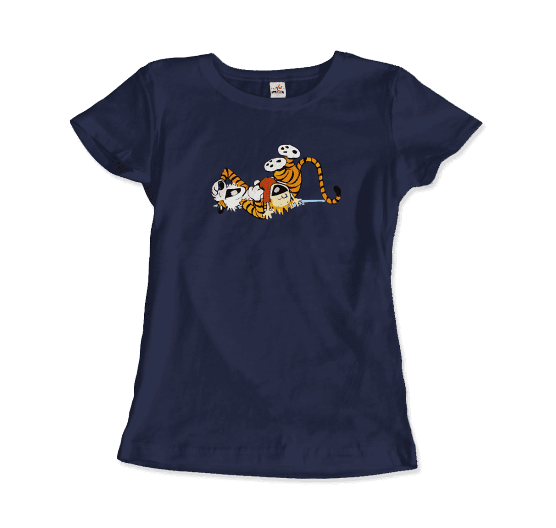 Calvin and Hobbes Laughing on the Floor T-Shirt-9