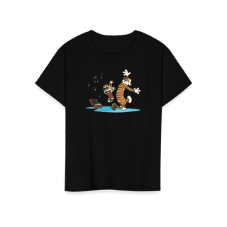 Calvin and Hobbes Laughing on the Floor T-Shirt-17