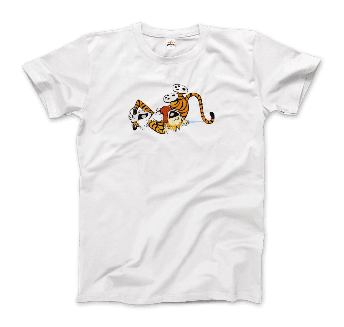Calvin and Hobbes Laughing on the Floor T-Shirt-2