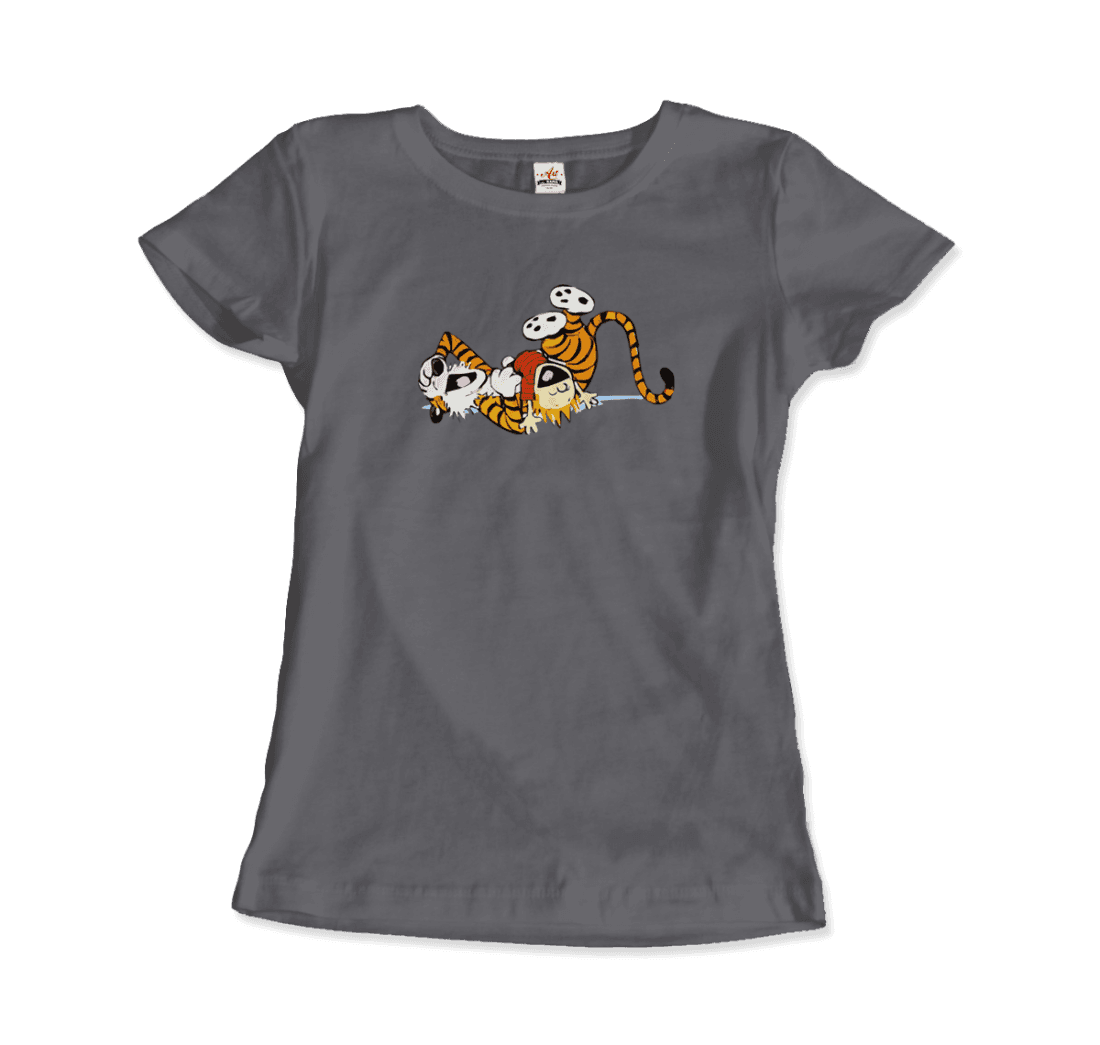Calvin and Hobbes Laughing on the Floor T-Shirt-19