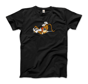 Calvin and Hobbes Laughing on the Floor T-Shirt-0