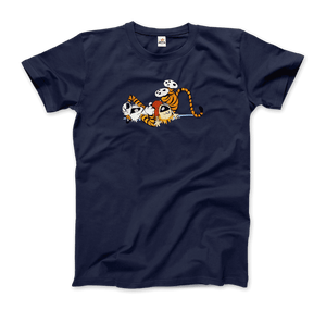 Calvin and Hobbes Laughing on the Floor T-Shirt-8