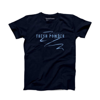 Men's Fresh Powder T-Shirt, Navy-0