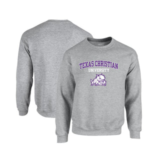 Official NCAA TCU Horned Frogs TCUH01 Mens Pullover Crewneck Sweatshirt - Team Spirit Store USA 