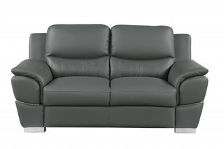 69'" X 34'"  X 35'" Modern Gray Leather Sofa And Loveseat - Team Spirit Store USA 