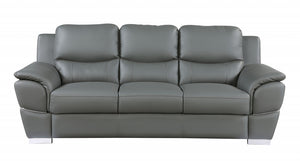 69'" X 34'"  X 35'" Modern Gray Leather Sofa And Loveseat - Team Spirit Store USA 