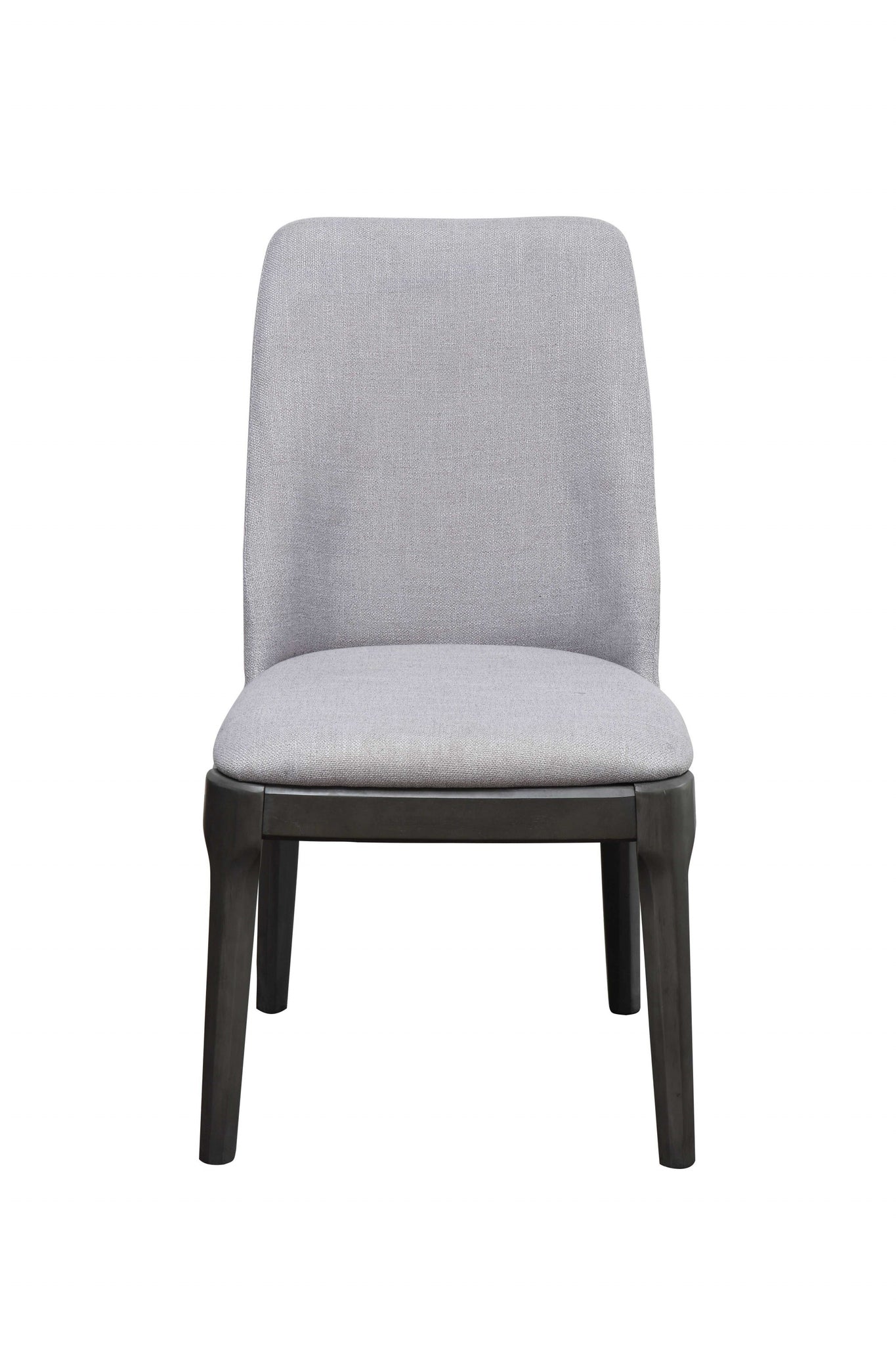 Light Gray Linen Upholstered Seat and Oak Wood Side Chair - Team Spirit Store USA 