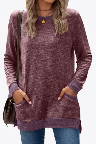 Heathered Slit Top with Pockets - Team Spirit Store USA 