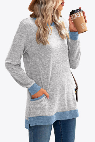 Heathered Slit Top with Pockets - Team Spirit Store USA 