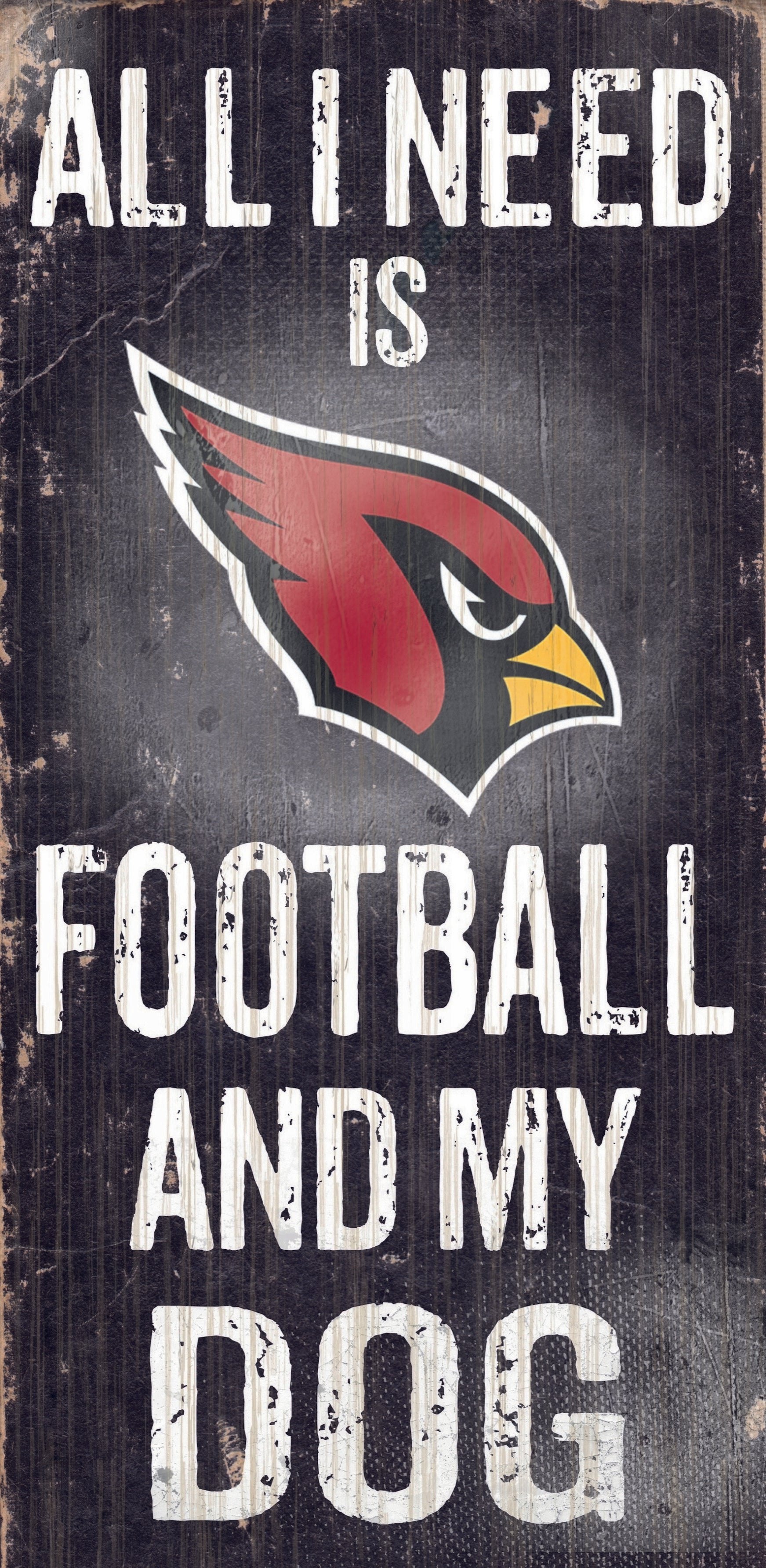 Fan Creations Football and My Dog Sign: Arizona Cardinals