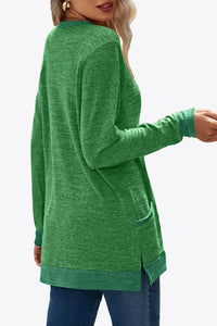 Heathered Slit Top with Pockets - Team Spirit Store USA 