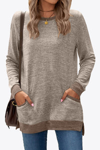 Heathered Slit Top with Pockets - Team Spirit Store USA 