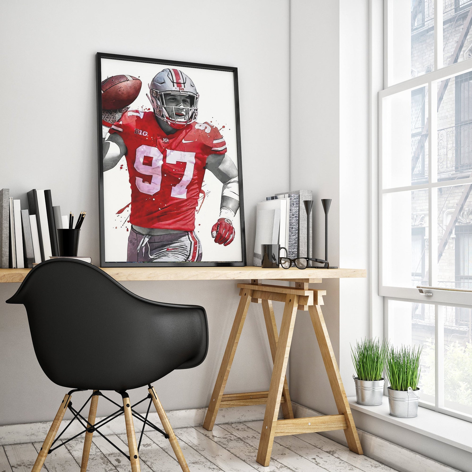 Nick Bosa Poster San Francisco 49ers Canvas Print Wall 