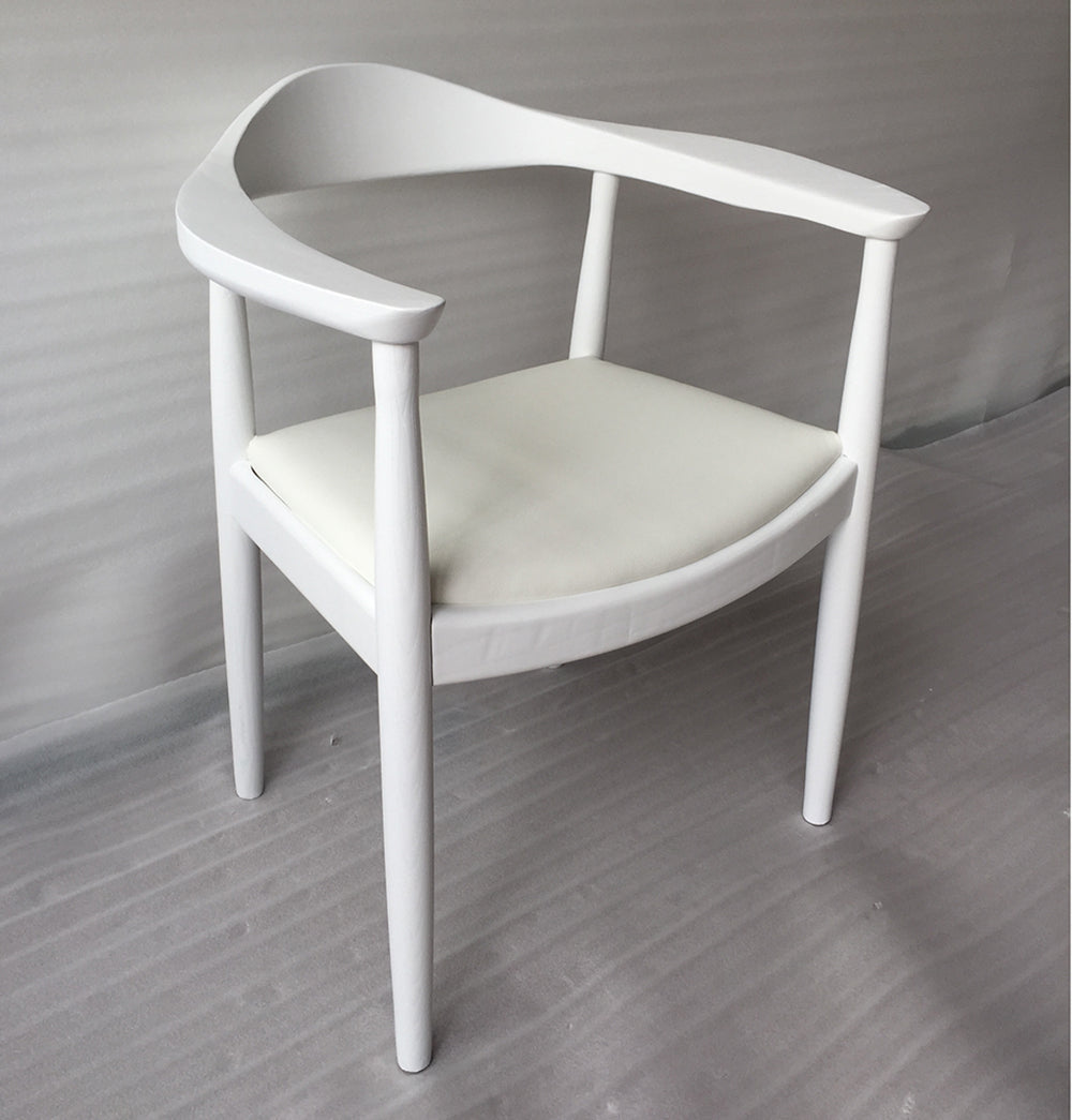 Embla Chair - White & White Leather - Team Spirit Store USA 