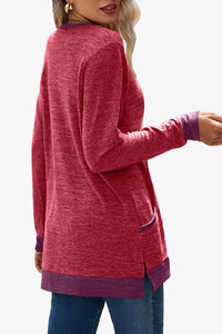 Heathered Slit Top with Pockets - Team Spirit Store USA 