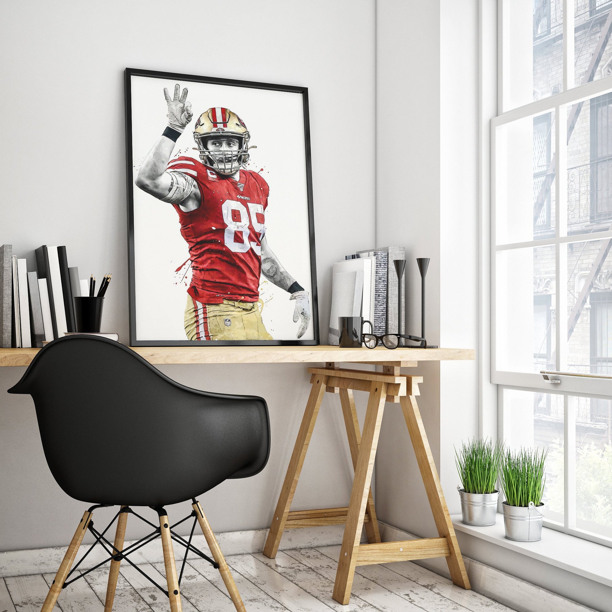 George Kittle Carton For San Francisco 49ers Fans Essential T-Shirt Poster  for Sale by fcoralzbe